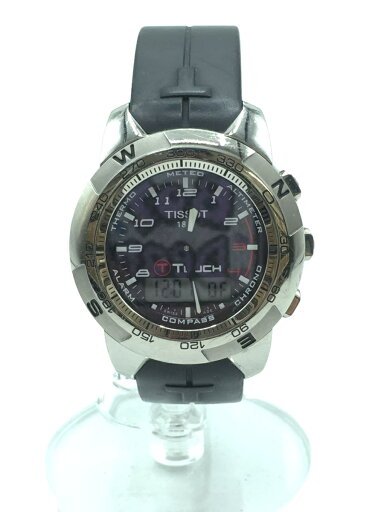 【中古】TISSOT◆クォーツ腕時計/アナログ/ラバー/BLK/Z253/353P【服飾雑貨他】 【中古】TISSOT◆クォーツ腕時計/アナログ/ラバー/BLK/Z253/353P【服飾雑貨他】