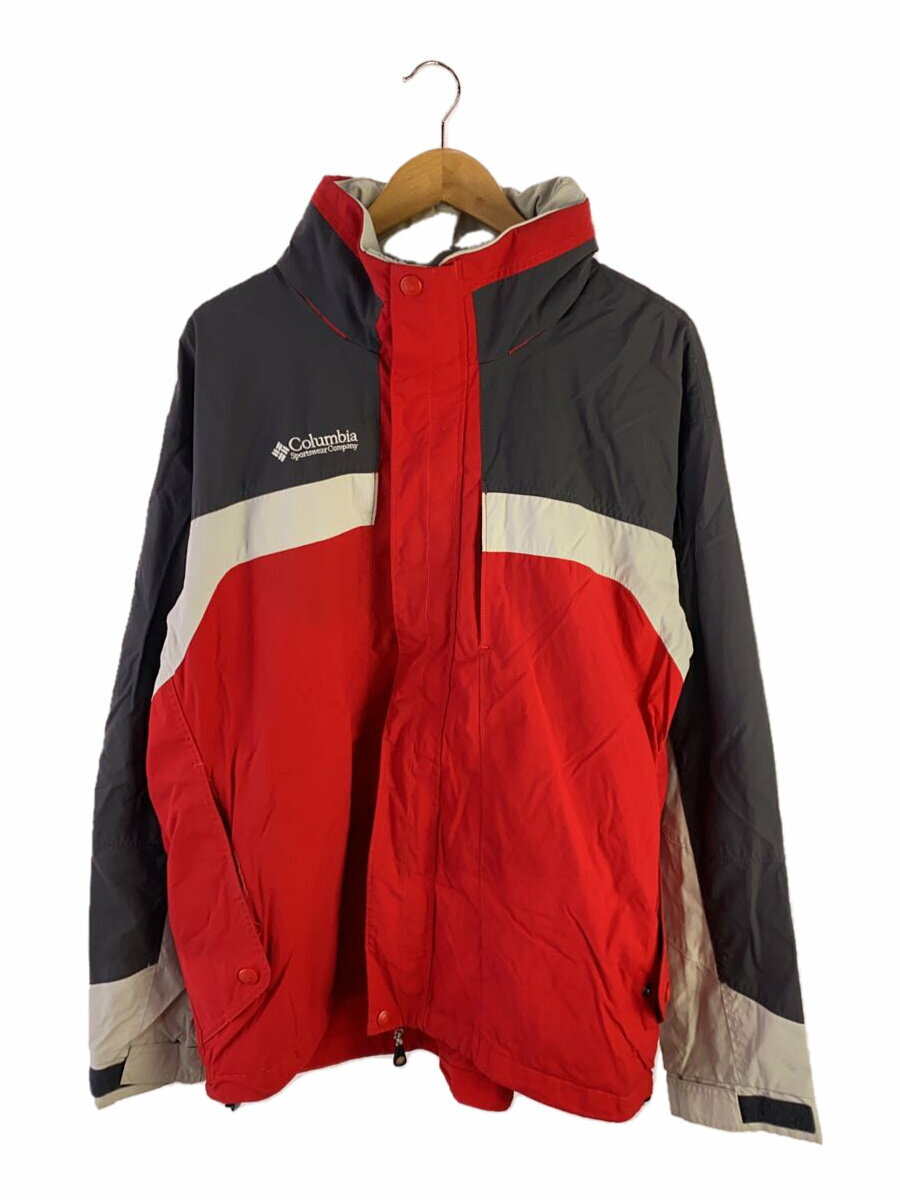 【中古】Columbia◆ナイロンジャケット/XL/ナイロン/RED【メンズウェア】