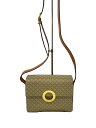 【中古】CELINE◆ショルダーバッグ/サークルロゴ/BEG/総柄【バッグ】