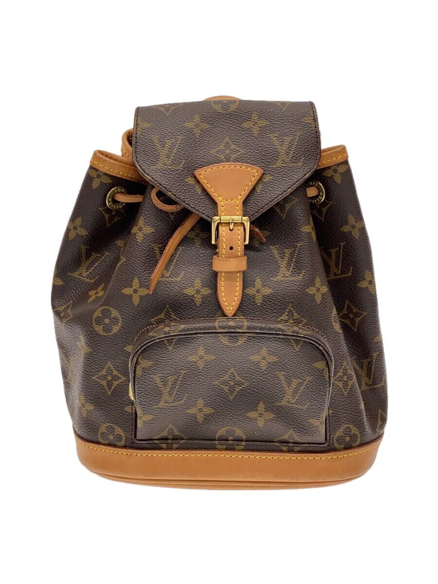 【中古】LOUIS VUITTON◆1)ミニ・モンスリ_モノグラム・キャンバス_BRW/PVC/BRW【バッグ】