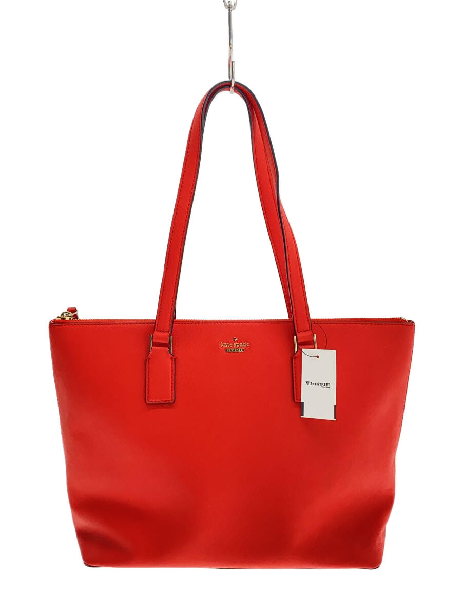 【中古】kate spade new york◆CAMERON STREET LUCIE/トートバッグ/PVC/RED/PXRU6921【バッグ】