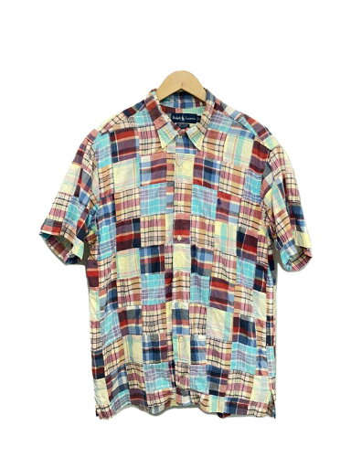 【中古】POLO RALPH LAUREN◆90s/ANDY CAMP/半袖シャツ/L/コットン/マルチカラー/チェック【メンズウェア】 【中古】POLO RALPH LAUREN◆90s/ANDY CAMP/半袖シャツ/L/コットン/マルチカラー/チェック【メンズウェア】