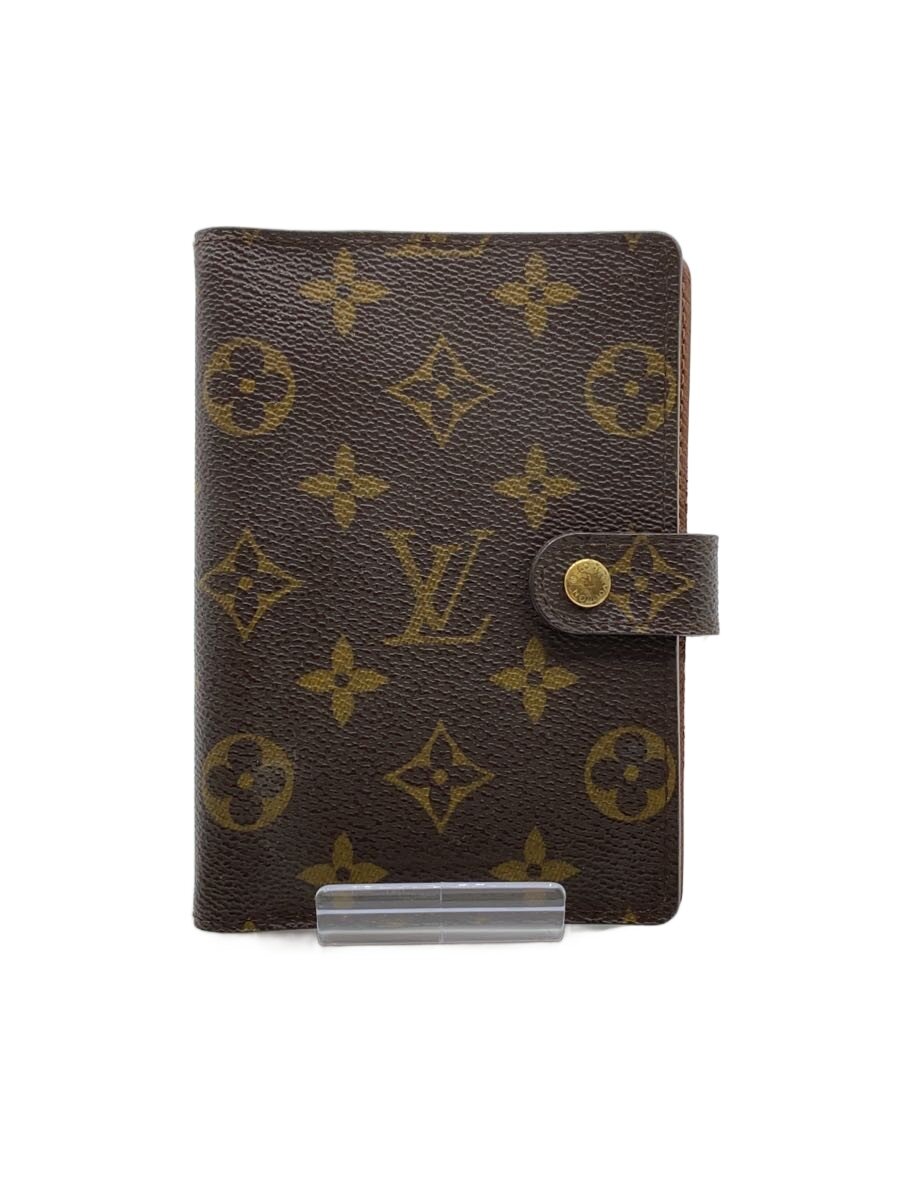【中古】LOUIS VUITTON◆アジェンダMM_モノグラム・キャンバス/レザー/BRW/総柄/レディース【服飾雑貨他】