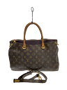 【中古】LOUIS VUITTON◆パラスBB_モノグラム・キャンバス_BRW_ノワゼット/PVC/BRW【バッグ】
