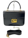 【中古】CELINE◆ショルダーバッグ/馬車金具/レザー/BLK【バッグ】