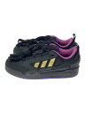 【中古】adidas◆遊☆戯☆王 × adidas ADI2000 /ローカットスニーカー/25.5cm/BLK/【シューズ】