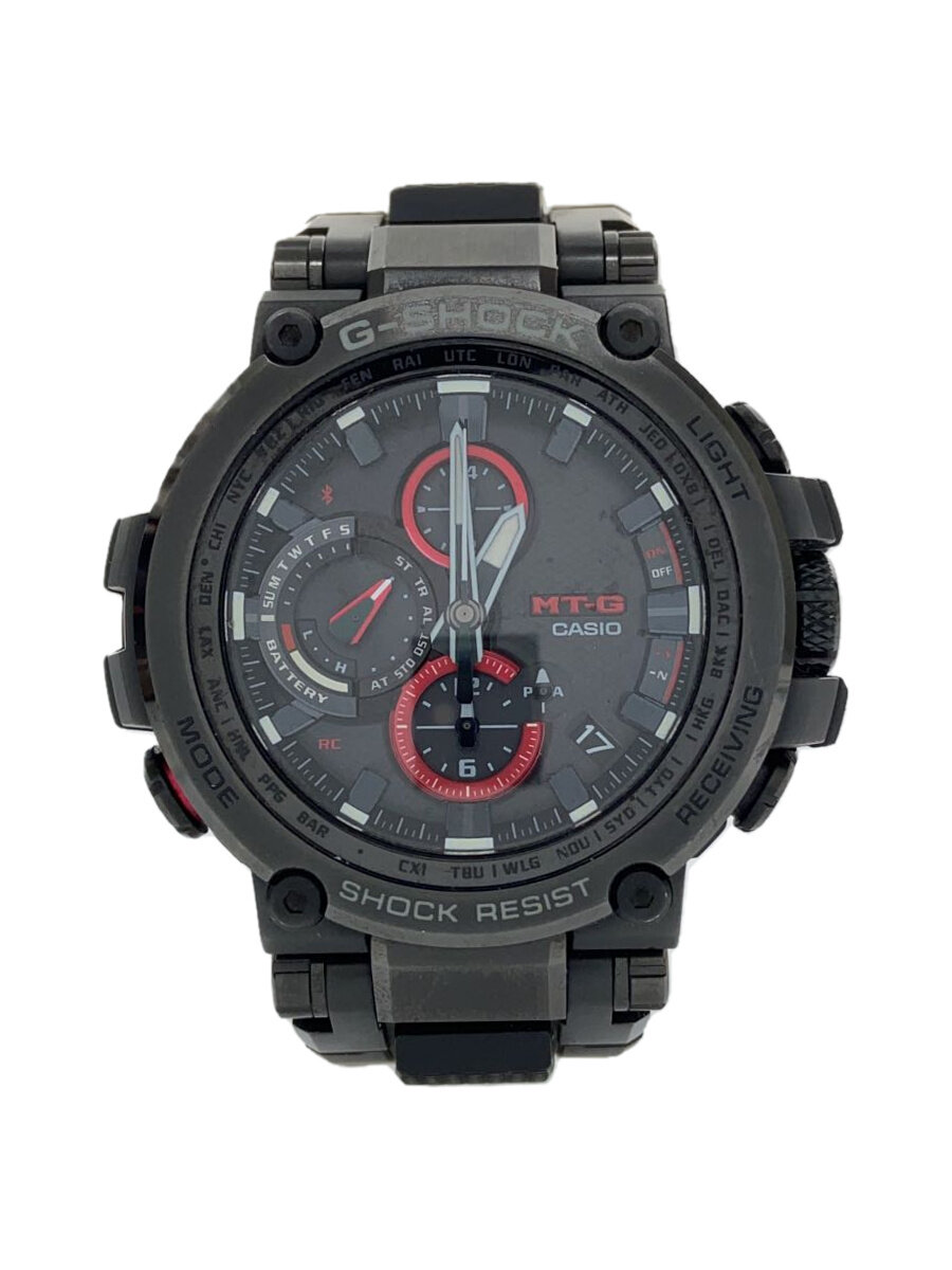 【中古】CASIO◆ソーラー腕時計・G-SHOCK/アナログ/BLK【服飾雑貨他】
