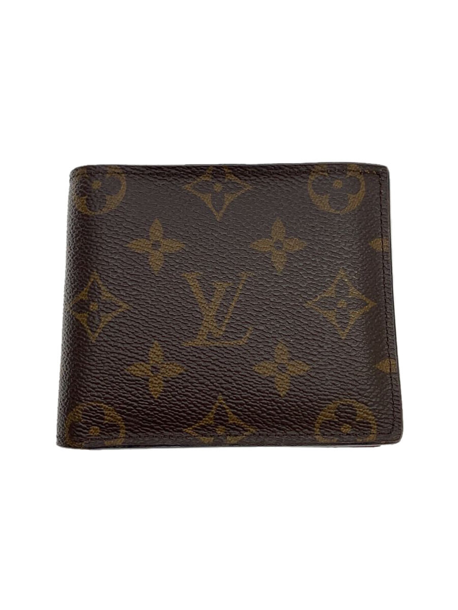 【中古】LOUIS VUITTON◆ポルト・フォイユ・マルコNM_モノグラム・キャンバス_BRW/PVC/BRW/モノグラム/メンズ【服飾雑貨他】