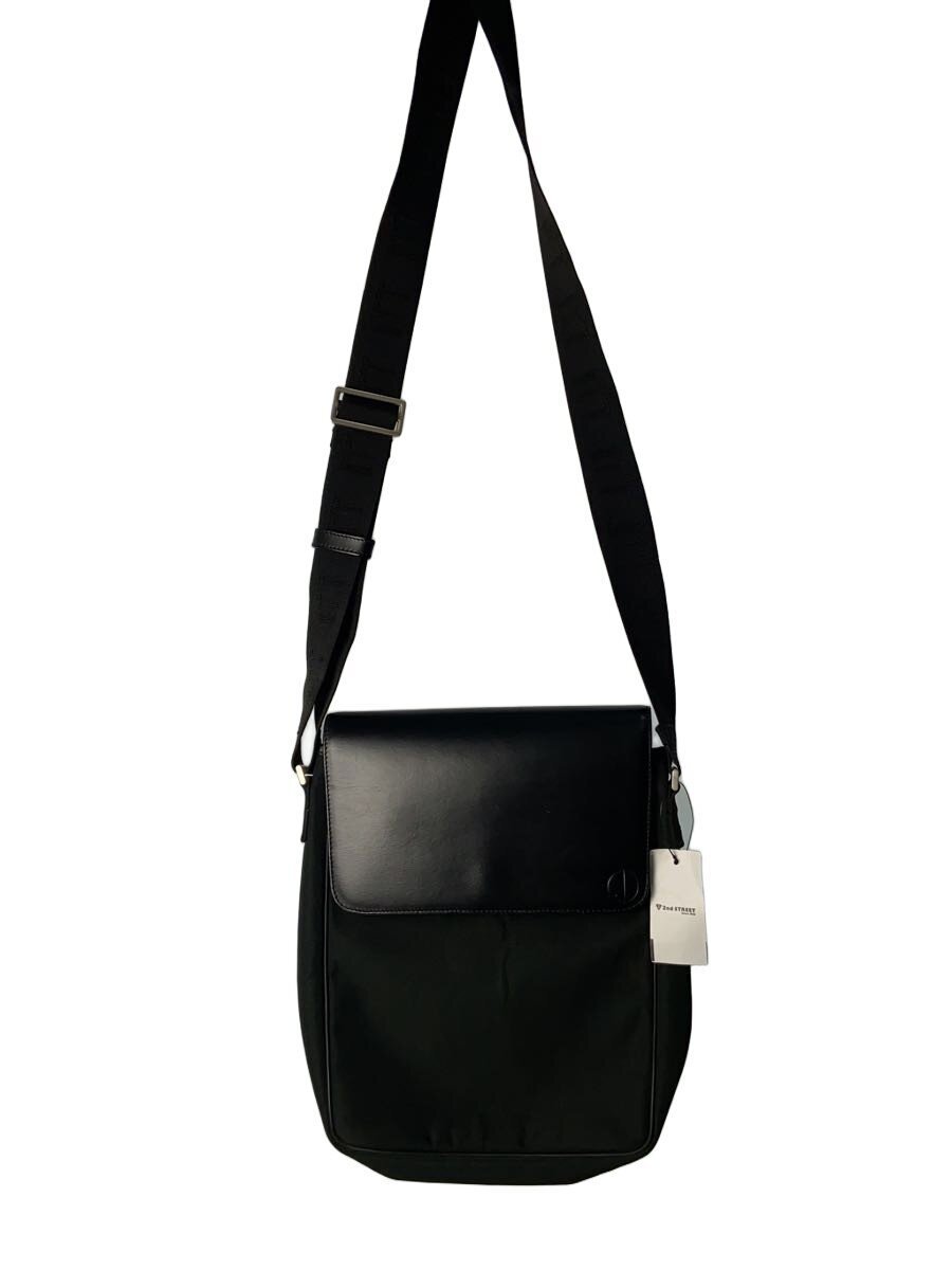 【中古】dunhill◆ショルダーバッグ/ポリエステル/BLK【バッグ】
