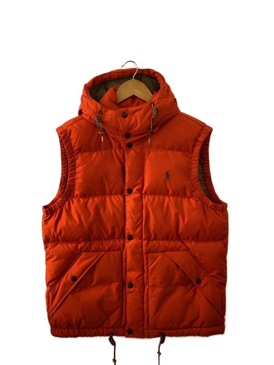 【中古】POLO RALPH LAUREN◆ダウンベスト/2way/M/ポリエステル/ORN/710561081004【メンズウェア】