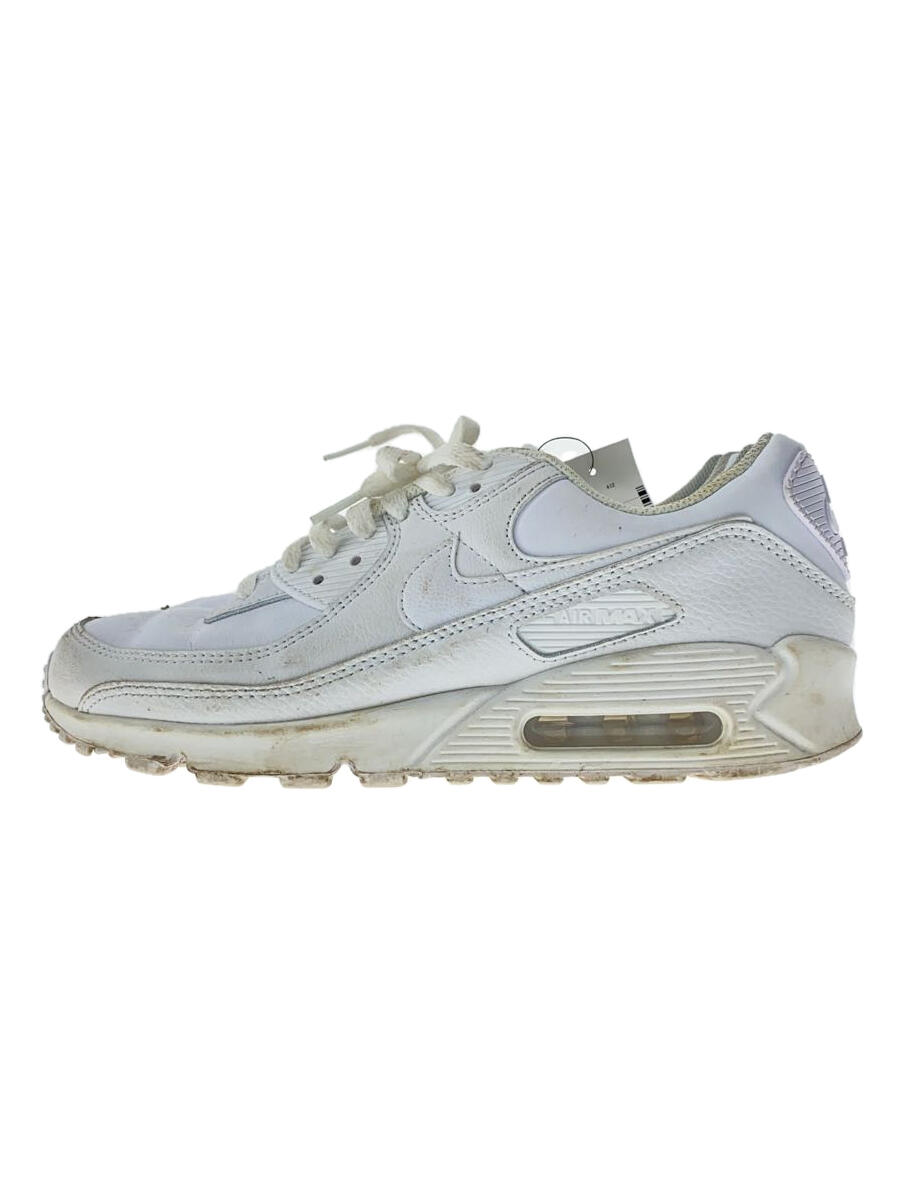 【中古】NIKE◆AIR MAX 90 LTR_エア マックス 90 LTR/26.5cm/WHT【シューズ】