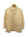 【中古】Ets.MATERIAUX◆長袖シャツ/1/コットン/BEG/21-050-300-2611-4-0【メンズウェア】