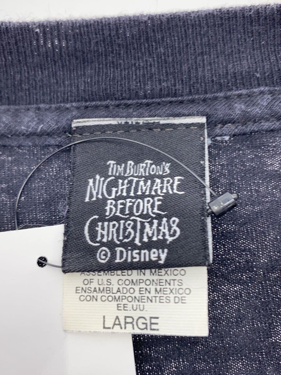 【中古】Disney◆NightMareBeforeChristmas/Tシャツ/L/コットン/BLK/プリント【メンズウェア】
