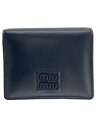 【中古】MIU MIU◆Softy Padded Bi-Fold Wallet/レザー/BLK/レディース【服飾雑貨他】(4)