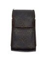 【中古】LOUIS VUITTON◆エテュイ・シガレット_モノグラム・キャンバス_BRW/PVC/BRW/メンズ【服飾雑貨他】
