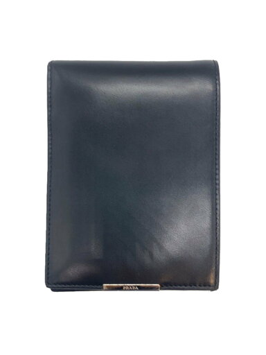 【中古】PRADA◆2つ折り財布/レザー/BLK/無地/メンズ【服飾雑貨他】 【中古】PRADA◆2つ折り財布/レザー/BLK/無地/メンズ【服飾雑貨他】