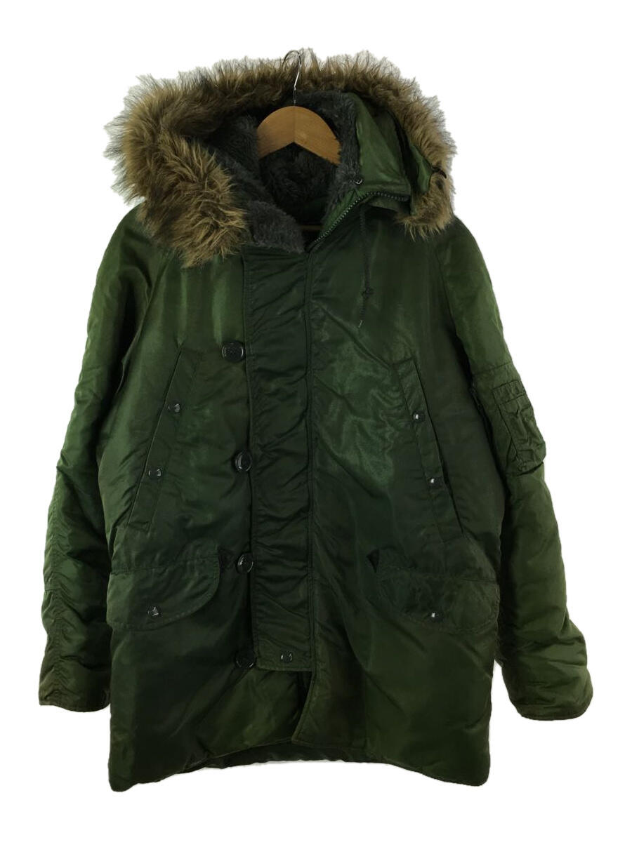 【中古】ALPHA INDUSTRIES◆フライトジャケット/M/ナイロン/KHK/3A3822/N-3B【メンズウェア】