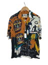 【中古】WACKO MARIA◆半袖シャツ/M/レーヨン/マルチカラー/総柄/21ss【メンズウェア】