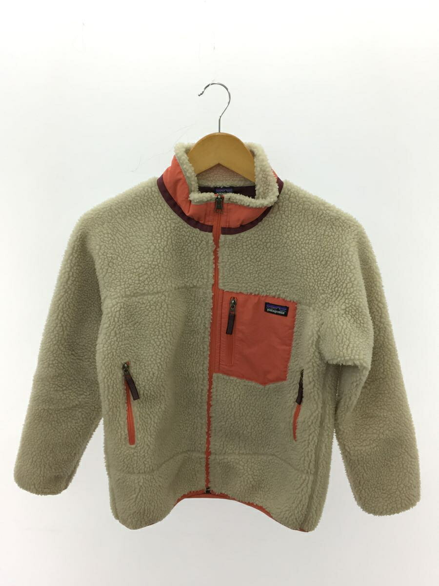 【中古】patagonia◆トップス/L/ポリエステル/IVO/無地/65625/18年/キッズレTロXジャケット【キッズ】