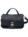 【中古】ZANELLATO◆ターンロック/ショルダーバッグ/レザー/NVY【バッグ】