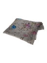 【中古】Faliero Sarti◆大判/ストール/レーヨン/WHT/総柄/メンズ【服飾雑貨他】