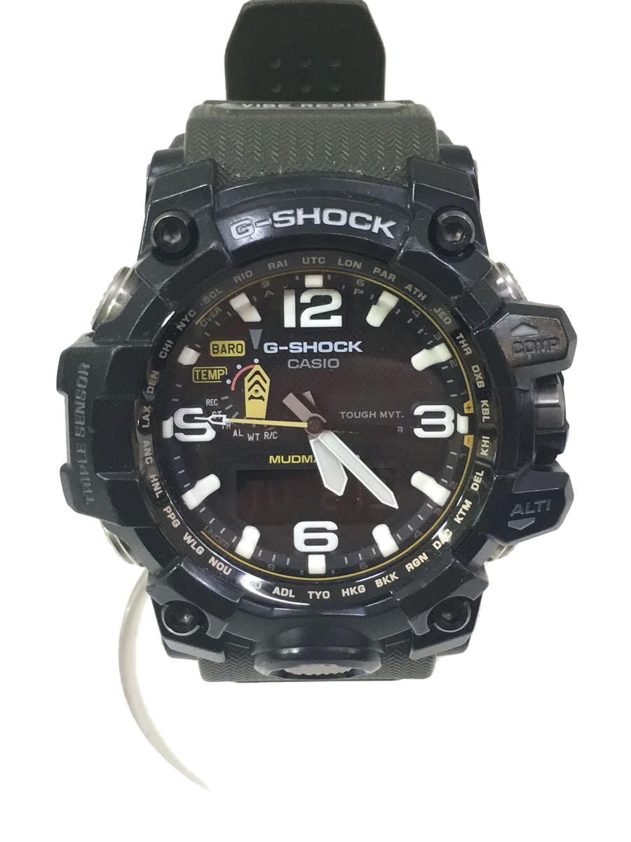 【中古】CASIO◆ソーラー腕時計・G-SHOCK/デジアナ/BLK【服飾雑貨他】