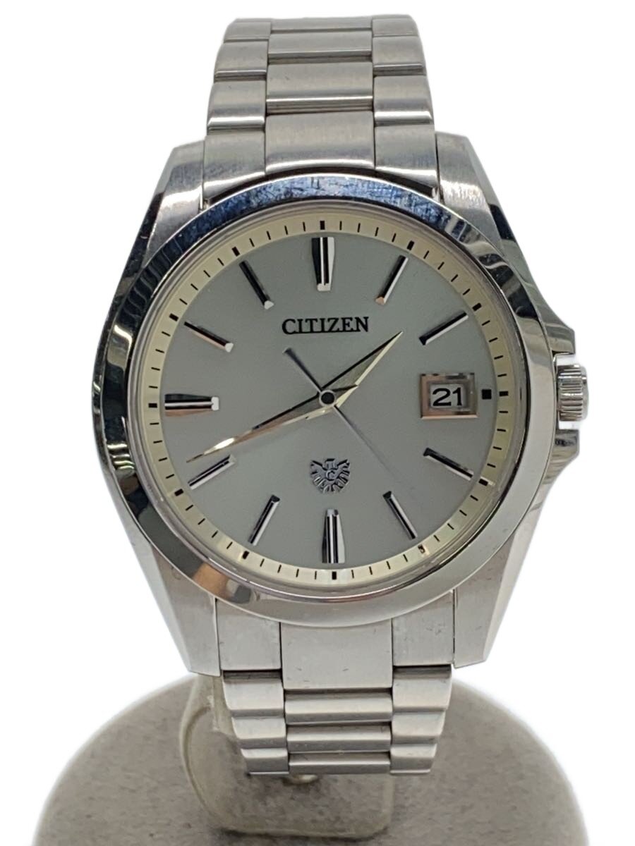 【中古】CITIZEN◆ソーラー腕時計/アナログ/WHT/SLV/A060-T026443【服飾雑貨他】