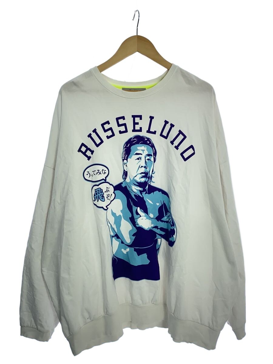 【中古】Russeluno◆スウェット/7/コットン/WHT/RS-2040689【メンズウェア】