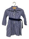 【中古】RALPH LAUREN◆ワンピース/US18-24m/コットン/BLU/ストライプ【キッズ】(4)