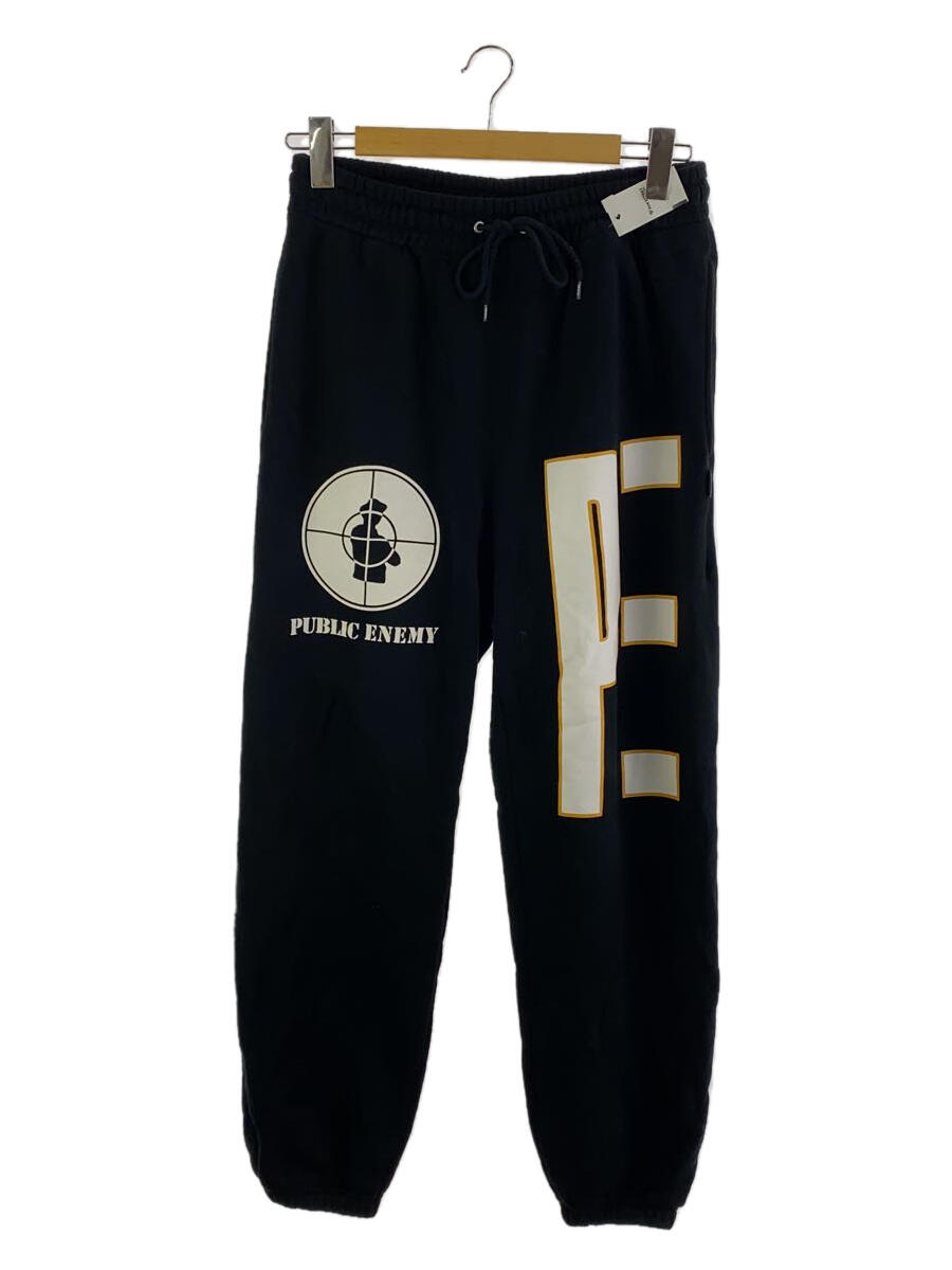 【中古】NEIGHBORHOOD◆NH X PUBLIC ENEMY/SWEATPANTS/M/コットン/BLK/プリント/232UWNH-PTM01【メンズウェア】