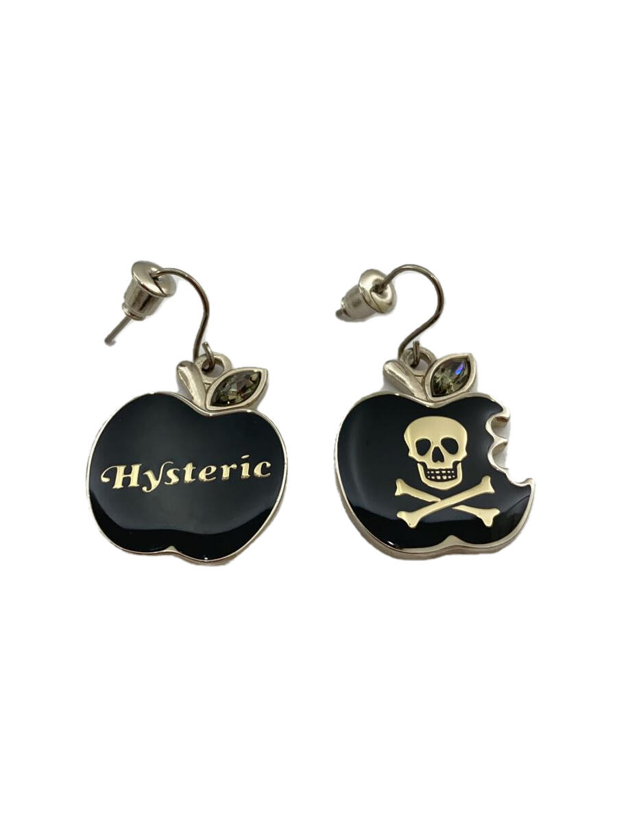 【中古】HYSTERIC GLAMOUR◆ヒステリックグラマー/ピアス/ステンレス/カラーストーン/ブラック/レディース【服飾雑貨他】