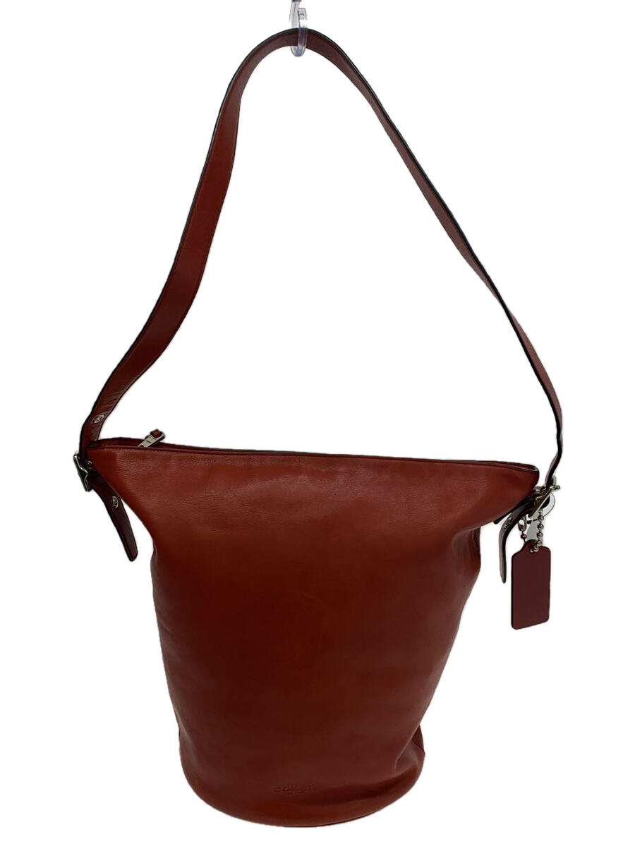 【中古】COACH◆ショルダーバッグ/レザー/RED/無地/G1492 32282【バッグ】