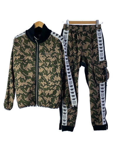 【中古】kappa◆セットアップ/S/ポリエステル/KHK/総柄【メンズウェア】 【中古】kappa◆セットアップ/S/ポリエステル/KHK/総柄【メンズウェア】