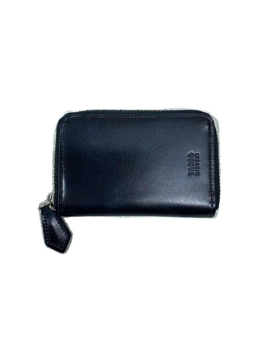 【中古】TAKEO KIKUCHI◆コインケース/レザー/BLK/無地/メンズ【服飾雑貨他】