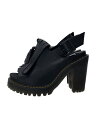 【中古】Dr.Martens◆Dr.Marten/フリンジフラットフォームサンダル/UK5/BLK/レザー【シューズ】(4)