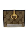 【中古】GUCCI◆2つ折り財布_GGキャンバス/キャンバス/