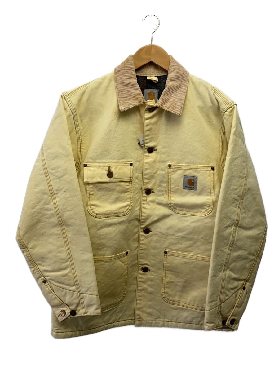 【中古】Carhartt◆カーハート/カバーオール/ミシガンチョアコート/コットン/アイボリー/無地【メンズウェア】