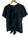 【中古】COMME des GARCONS HOMME PLUS◆Tシャツ/S/コットン/BLK/PE-T017/AD2019/フリル【レディースウェア】