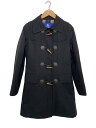 【中古】BURBERRY BLUE LABEL◆ダッフルコート/38/コットン/BLK/FNF27-725-09【レディースウェア】