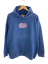 【中古】WORLD INDUSTRIES◆-00s/ファイヤーマン/スレ・色褪せ・使用感有/パーカー/L/コットン/NVY【メンズウェア】
