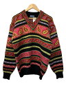 【中古】KENZO◆ニット・セーター(厚手)/--/ウール/マルチカラー/ペーズリー【メンズウェア】