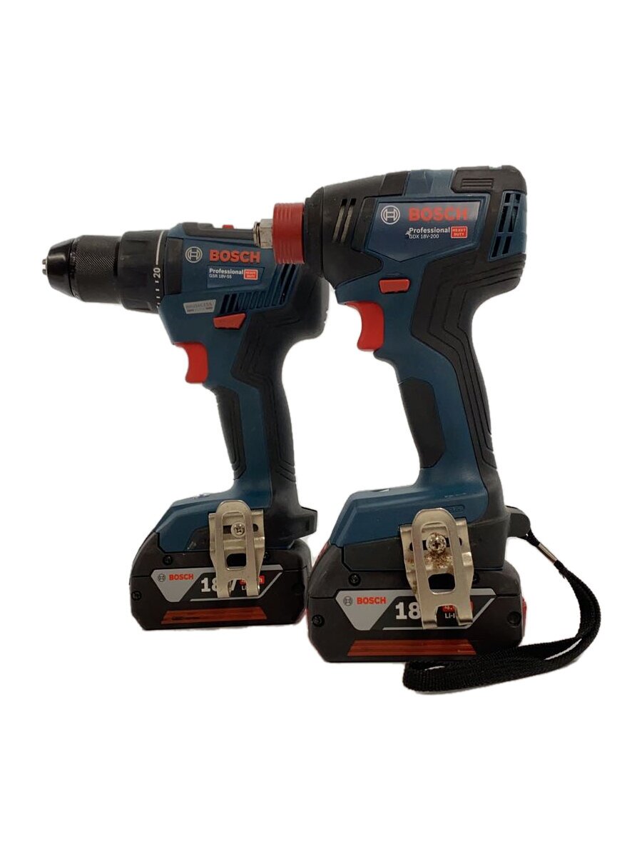 【中古】BOSCH◆GDX18V200GSRN GDX18V-200H GSR18V-55 バッテリーx2充電器 ケース【DIY用品】