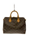 【中古】LOUIS VUITTON◆スピーディ・バンドリエール30_モノグラム・キャンバス_BRW/レザー/BRW【バッグ】