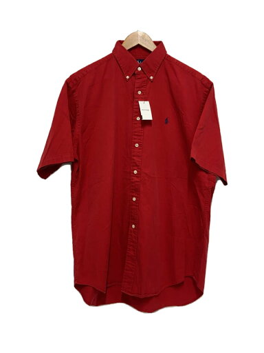 【中古】RALPH LAUREN◆半袖シャツ/M/コットン/RED【メンズウェア】 【中古】RALPH LAUREN◆半袖シャツ/M/コットン/RED【メンズウェア】