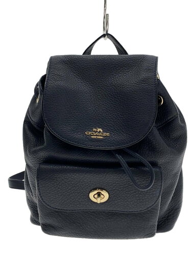 【中古】COACH◆リュック_オールレザー/レザー/BLK【バッグ】 【中古】COACH◆リュック_オールレザー/レザー/BLK【バッグ】