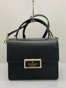 【中古】kate spade new york◆ショルダーバッグ/リーガントップハンドルクロスボディ/レザー/BLK/S362【バッグ】