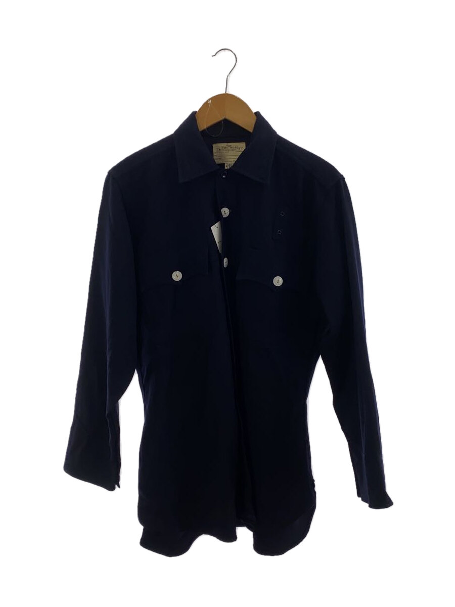 【中古】THE HUB/長袖シャツ/15.5/ポリエステル/ネイビー【メンズウェア】