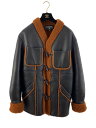 【中古】CHANEL◆ダッフルコート/34/レザー/BRW/無地/NR472/23AW//【レディースウェア】