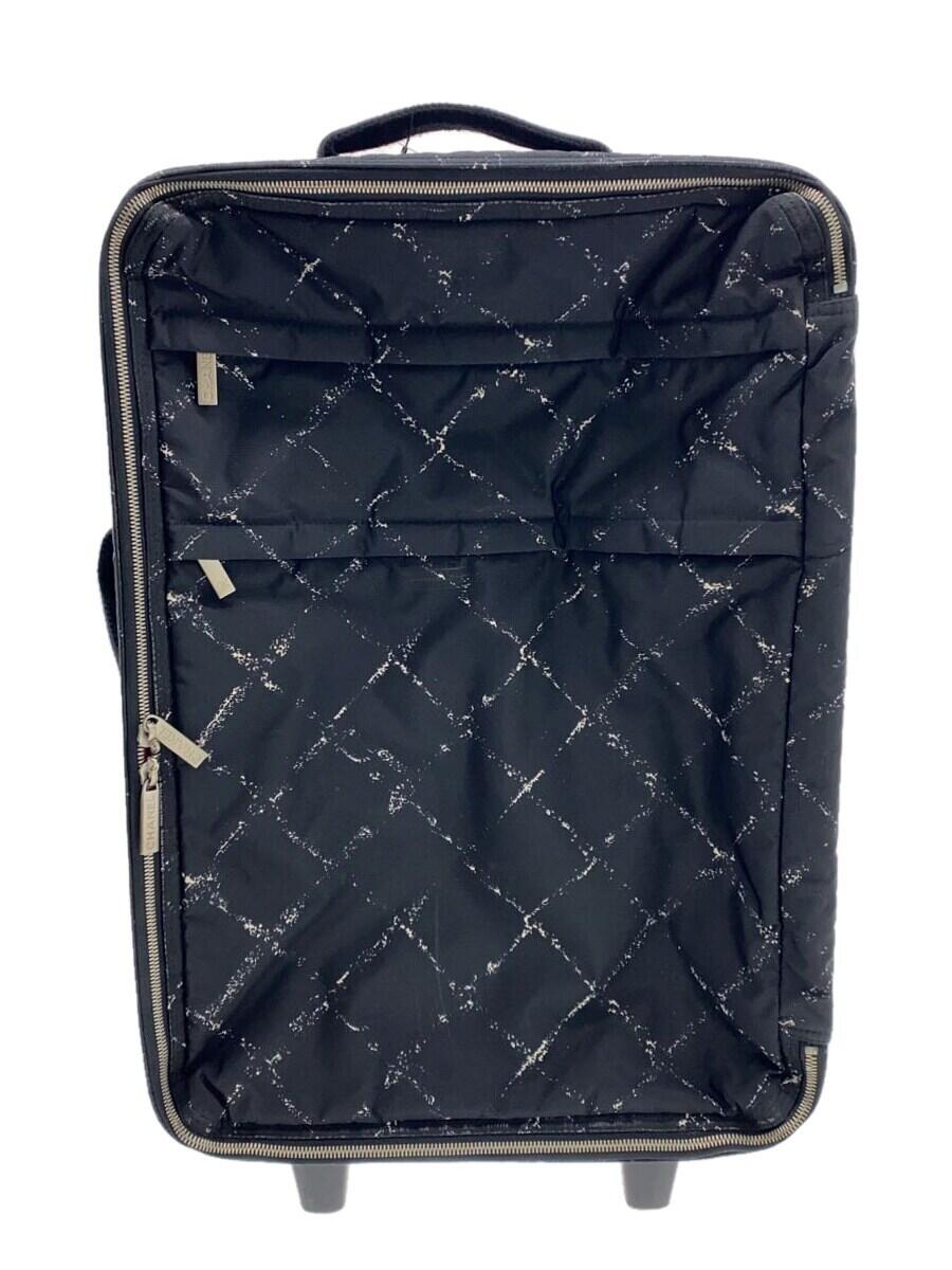 【中古】CHANEL◆トラベルキャリー/--/BLK/総柄/T7438