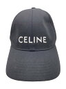 【中古】CELINE◆キャップ/L/ポリエステル/BLK/無地/メンズ/2AUS9242N【服飾雑貨他】